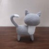 Вязаная игрушка Амигуруми «Маленькая кошка» — серый хлопок