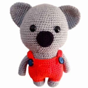 Вязаная игрушка Амигуруми «Коала» — мягкий хлопок