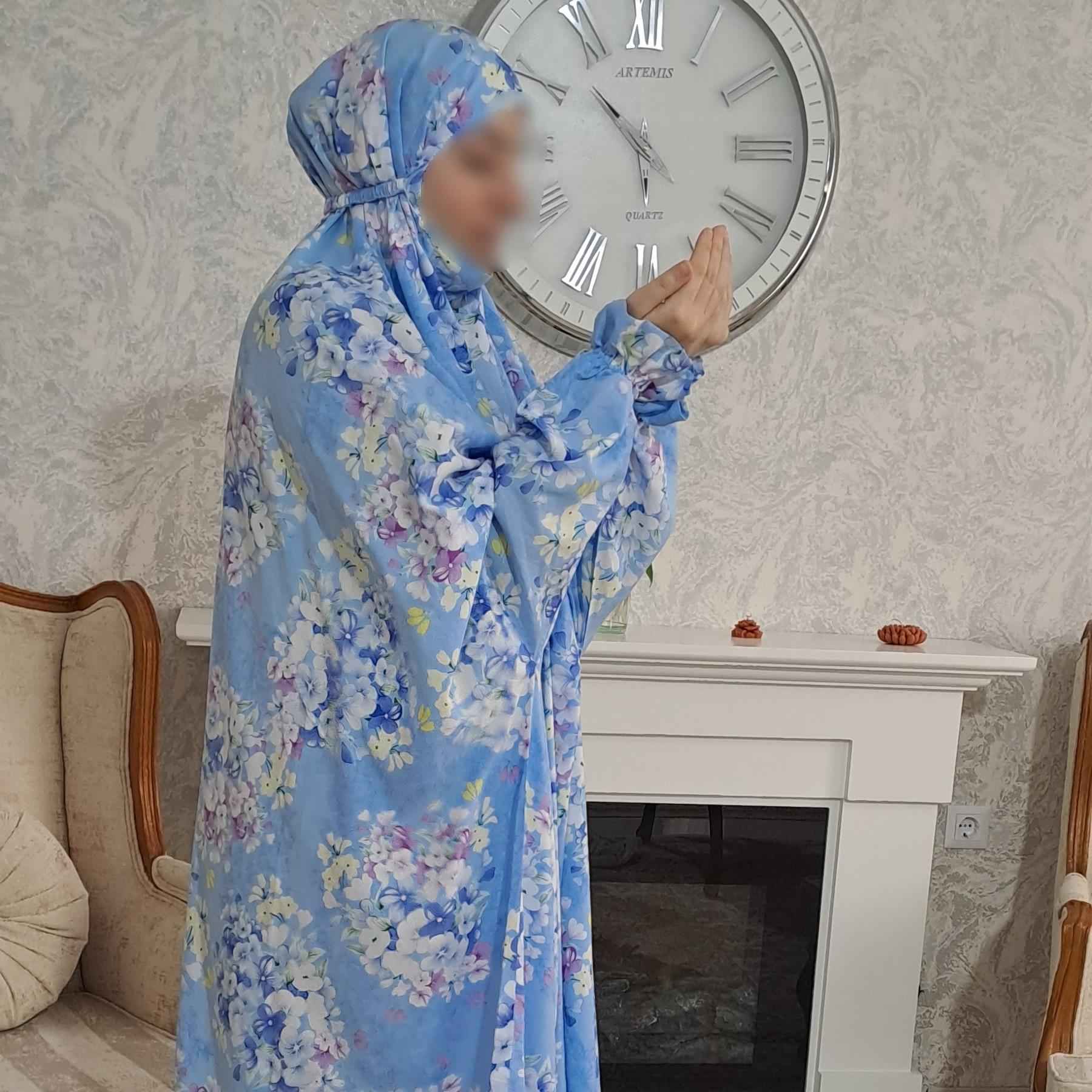 Фиолетовый вельветовый чадор для намаза «Анджела»