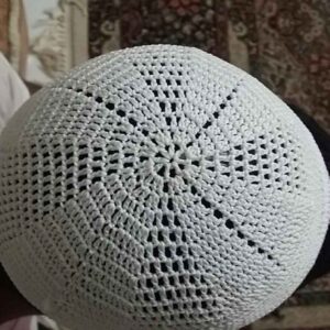 Белая турецкая такия — мужская хлопковая шапочка