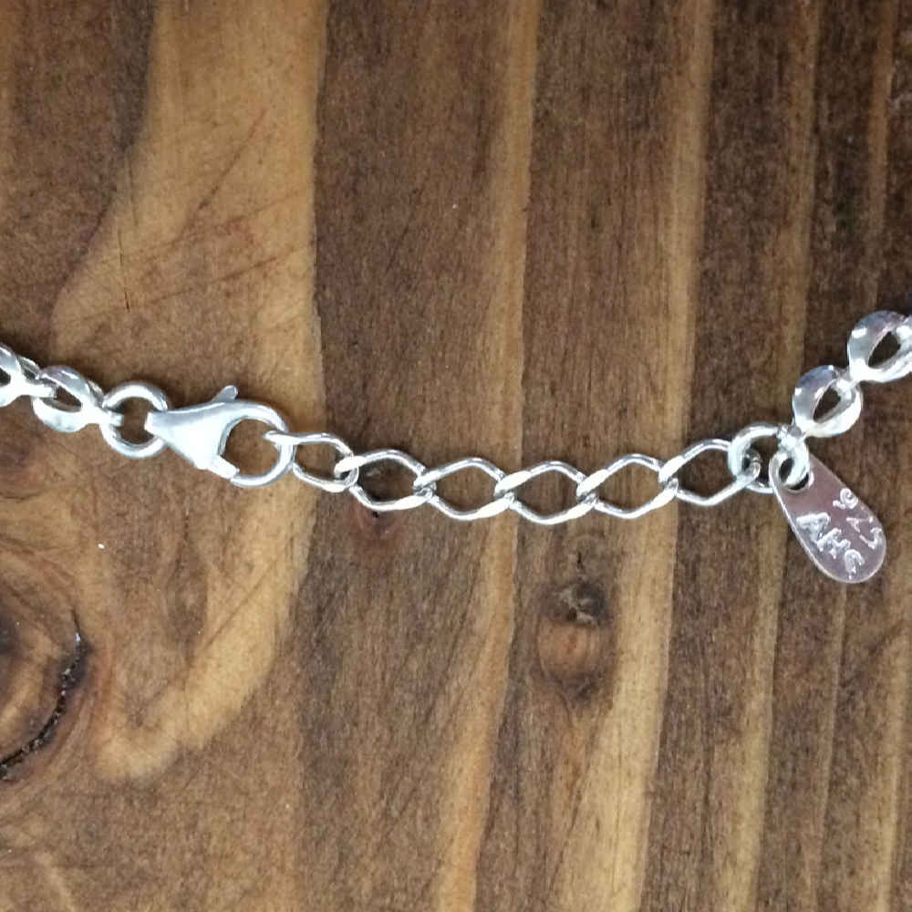 Серебряный браслет «Афра» с натуральной бирюзой