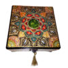 Деревянная шкатулка для украшений с кожаной отделкой