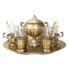 Набор с персидским угольным самоваром из латуни (19 предметов) — 2,5 литра