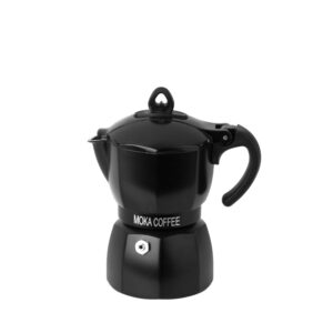 Компактная гейзерная кофеварка Moka на 1 чашку (Черная)