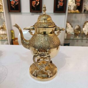 Латунный чайник с гравировкой «Тала» — ручная работа