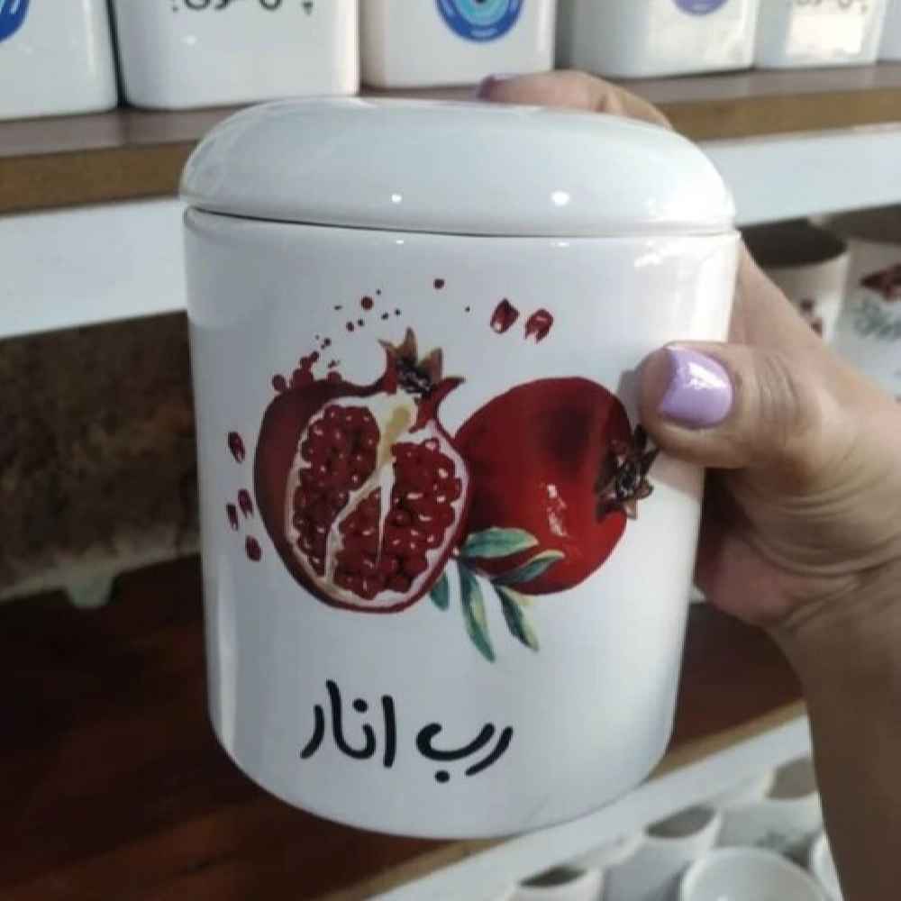 Керамическая банка для хранения томатной и гранатовой пасты