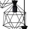Металлическая люстра Geometry в форме алмаза