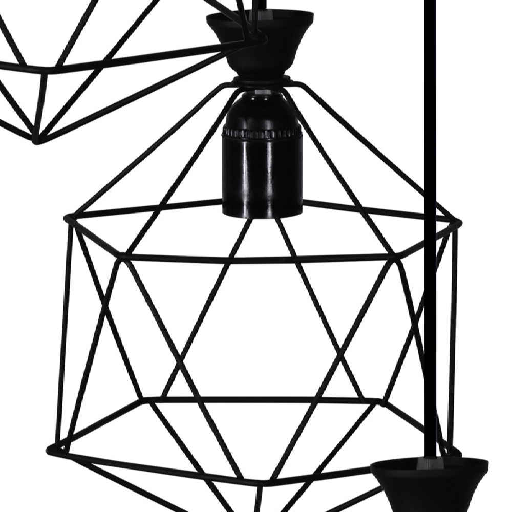 Металлическая люстра Geometry в форме алмаза