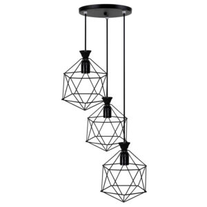 Металлическая люстра Geometry в форме алмаза