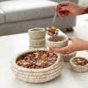 Персидская корзина из пальмовых листьев, ручное плетение — для хранения