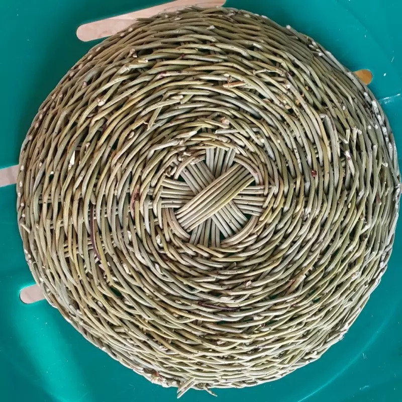 Плетёная корзина из лозы ручной работы, коричневая