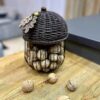 Металлическая корзина для фруктов (цилиндрическая, коричневая)