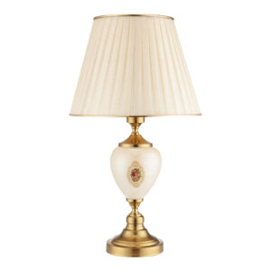 Настольная лампа «Алиса» кремовая металлическая