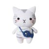 Вязаная игрушка амигуруми «Кот» (белая)