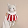 Серая игрушка амигуруми — мягкий хлопок (23 см)