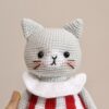 Серая игрушка амигуруми — мягкий хлопок (23 см)