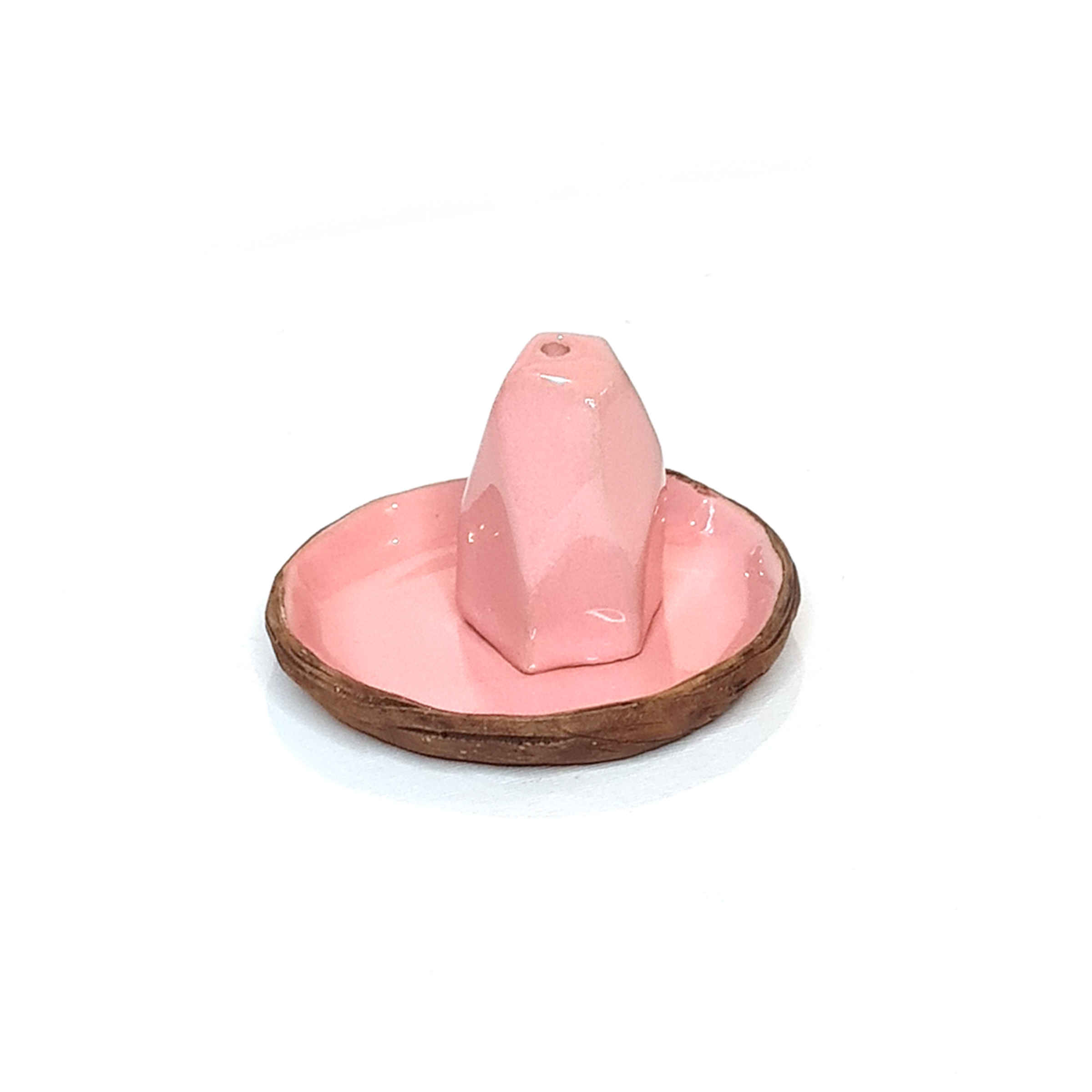 Керамическая подставка «Сиреневый камень» — для благовоний