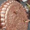 Медное сервировочное блюдо на кованых ножках (36 см)
