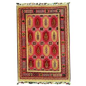 Подлинный персидский шерстяной килим из Сирджана с каймой