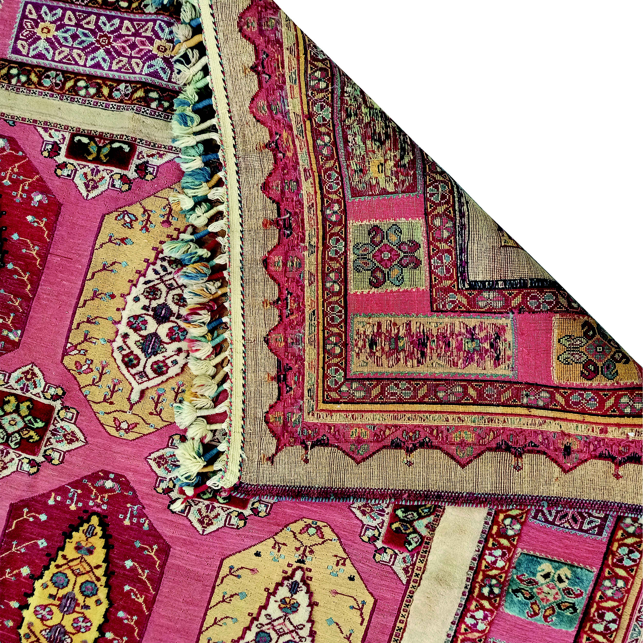 Килим ручной работы из Ирана, Сирджан, с каймой, геометрический дизайн