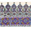 Иранская скатерть: традиционный исфаханский каламкари фиолетовая