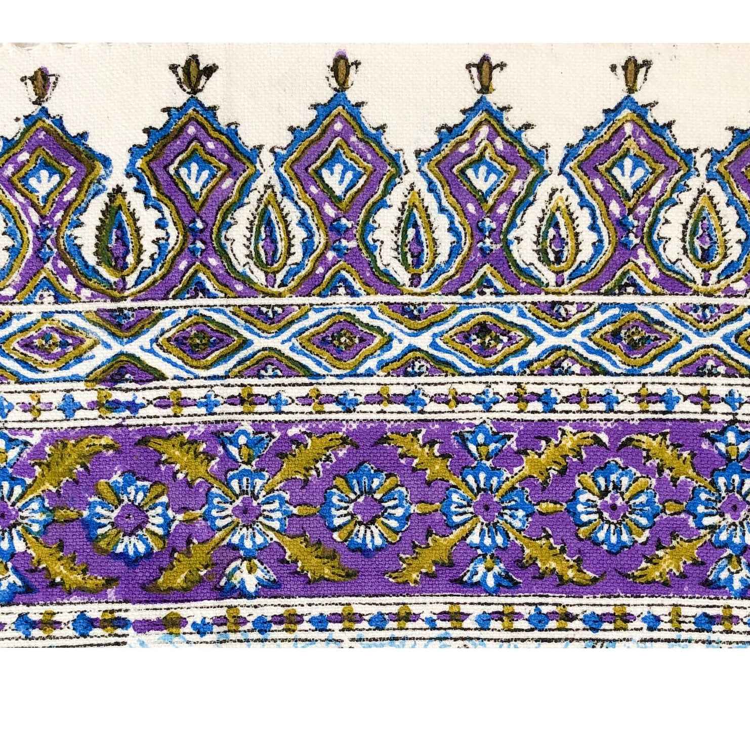 Иранская скатерть: традиционный исфаханский каламкари фиолетовая