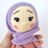 Вязаная кукла амигуруми в хиджабе (розовая)