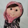 Кукла ручной работы «Фатима» в хиджабе (черная одежда)