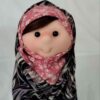 Кукла ручной работы «Фатима» в хиджабе (черная одежда)