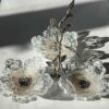 Сервировочный поднос из смолы для орехов и сладостей с цветочным узором