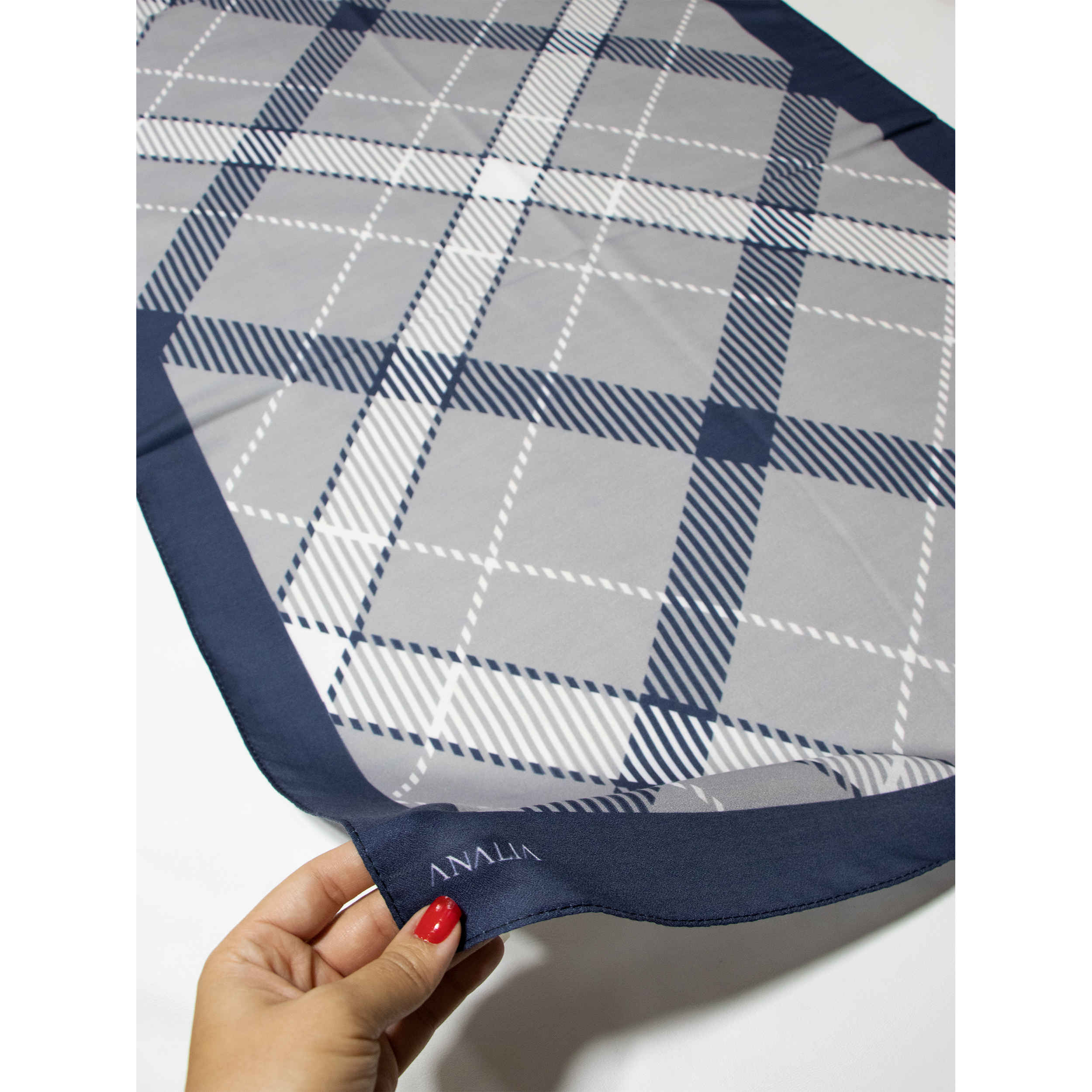 Женский платок с художественным принтом, аргайл