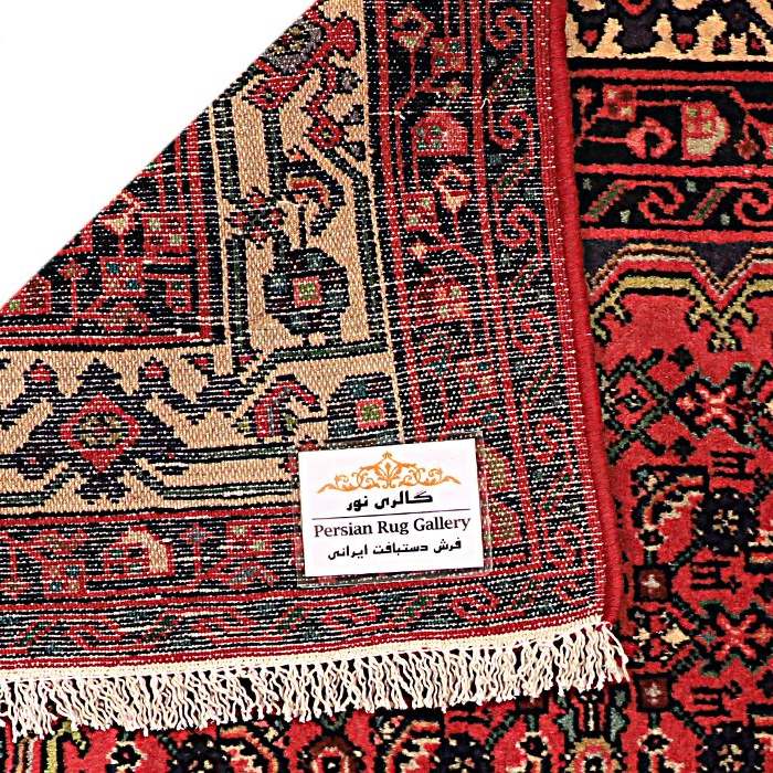 Персидский ковер ручной работы (Хамадан, узор Герати / Махи) — красная шерсть
