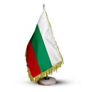 Настольный флаг Болгарии с каменным основанием