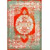 Персидский ковер ручной работы (Тебриз, медальон Лачак-Торандж) — оранжевая шерсть и шелк