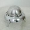 Персидская подставка для икры с латунным куполом и серебряным основанием