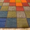 Килим ручной работы из Ирана, красная клетка, аутентичное шерстяное искусство
