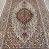 Персидский ковер ручной работы (Тебриз, узор «Риз Махи» / Герати) — кремовая шерсть