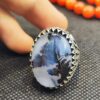 Серебряное кольцо с дендритовым агатом «Шаджар» для мужчин, Фатима