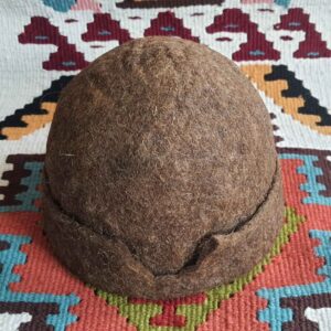 Традиционная лури шапка из войлока (Коричневый)