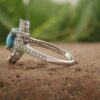 Серебряное кольцо с турквенитом из Нейшабура