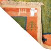 Подлинный минималистичный персидский ковер Габбе - С каймой, Зеленый, Шерсть