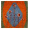 Подлинный персидский ковер Габбе - Цветочный, Синий, Шерсть, Ручная работа