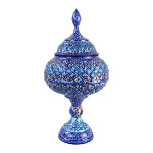 Медная сахарница «Минакари Шамс» (синяя)