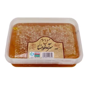 Натуральный иранский мед с сотами (регион Хансар, 700 г)
