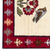 Оригинальный персидский ковер Габбе - Птицы и цветы, Крем, Шерсть