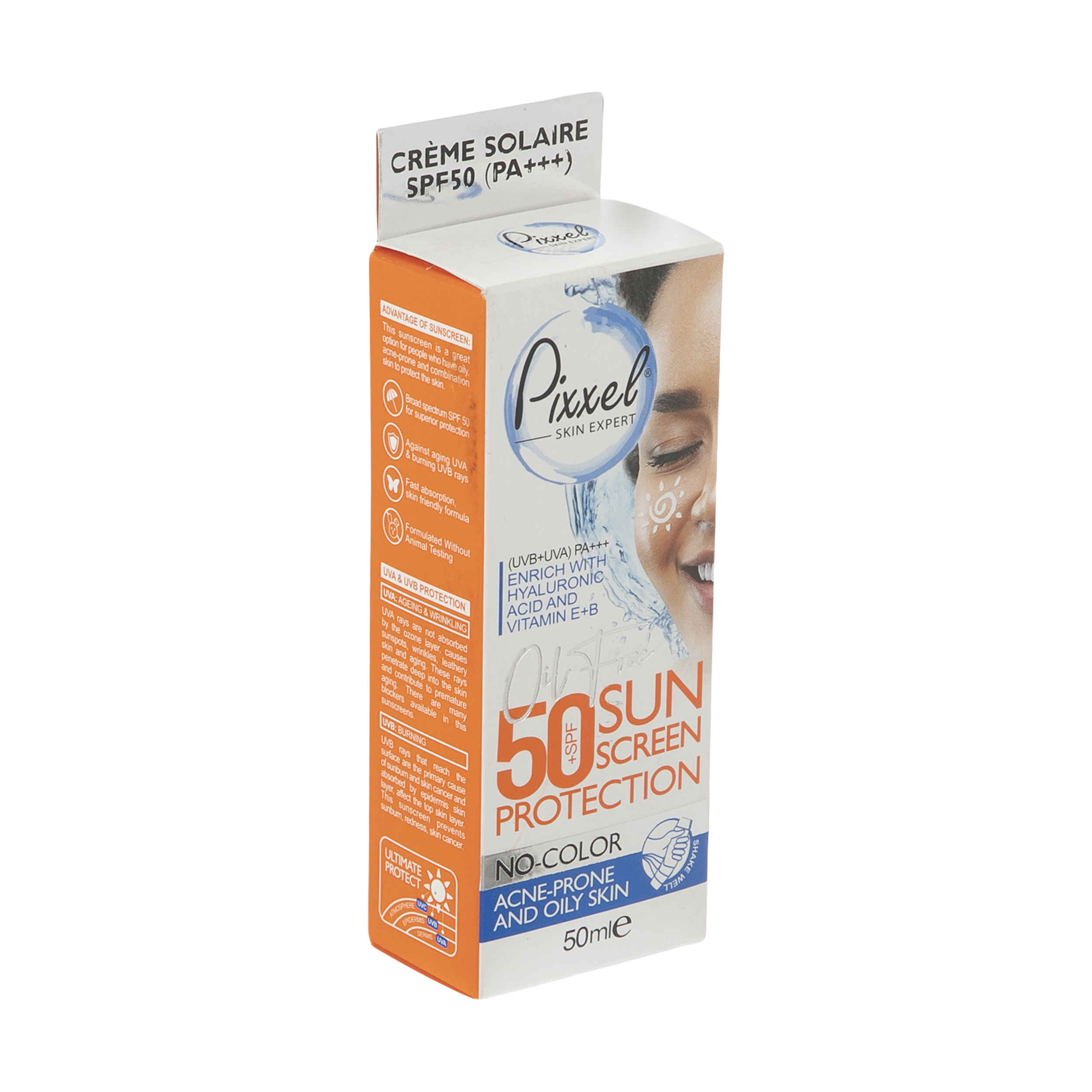 Солнцезащитный крем «Пиксель» SPF50 для жирной кожи