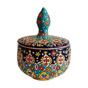 Синяя керамическая сахарница (стиль Минакари)