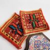 Иранская килим подставка – Звездный узор, шерстяной квадрат ручной работы для дома и кухни