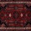 Персидский ковер ручной работы (Хамадан, геометрический медальон Лачак-Торандж) — красная шерсть
