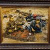 Персидский ковёр ручной работы из Тебриза с изображением кочевников